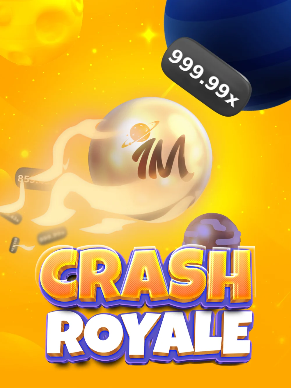 Título crash de estilo royale con tensión visual y potencial de premio.