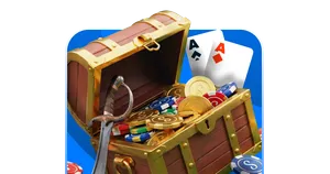 Tarjeta de juego con apariencia tecnológica y colores fríos.